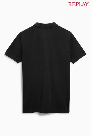 Replay&reg; Black Poloshirt